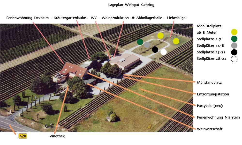 Lageplan WoMo Stellplatz